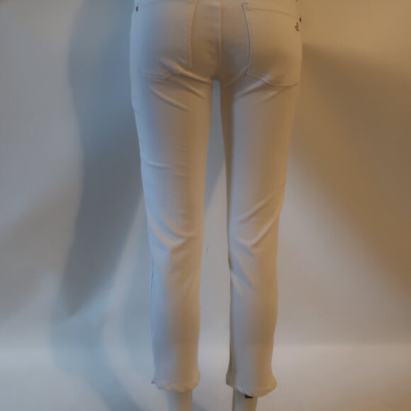Womens DL1961 "Angel" Mid-Rise Skinny Ankle White Eyelet Jeans 28 - Picture 9 of 11